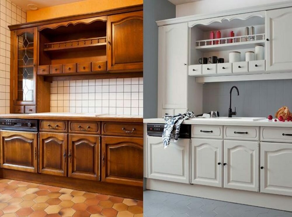 Как покрасить кухонный гарнитур своими руками: пошаговая инструкция, выбор краски